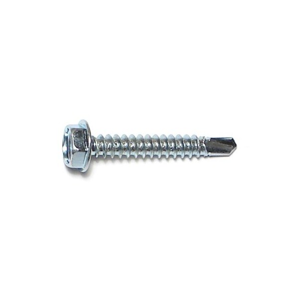 Midwest Fastener Self-Drilling Screw, #10 x 1-1/4 in, Zinc Plated Steel Flange Hex Head External Hex Drive, 250 PK 07965 - main